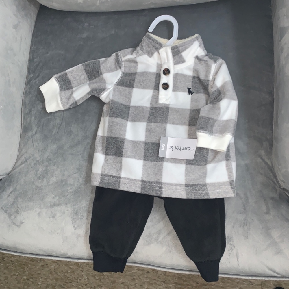 Carters Fleece w/ Pants Infant Outfit